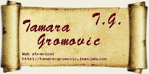 Tamara Gromović vizit kartica